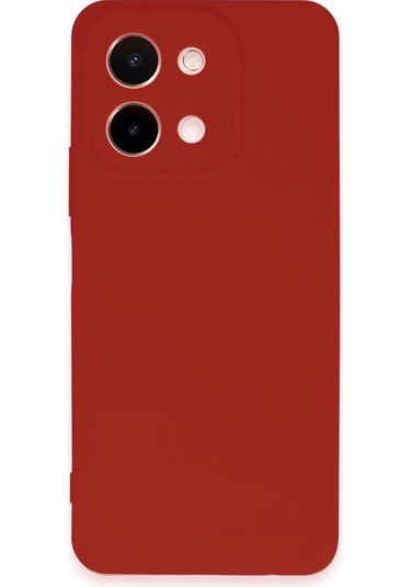 Vivo Y28 Kılıf First Premiums Silikon Arka Kapak Kırmızı