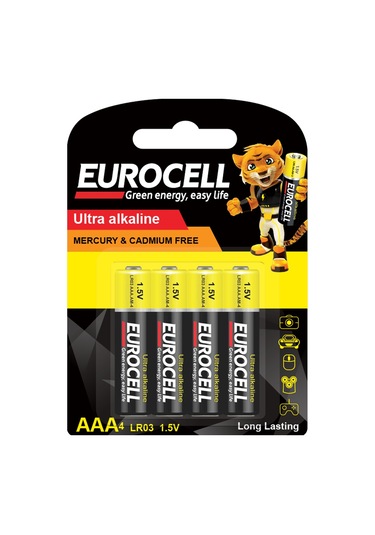 Eurocell- Aaa4 Lr03 1.5 V Ultra Alkalin Pil