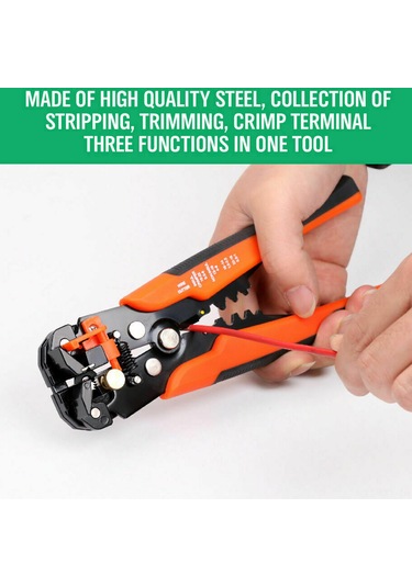 Yaleker 8 İnç Çelik Tel Soğurucu - İzolasyon Kestiği Ve Presleme Aracı, Oranj Rengi, Tek El İşlemi