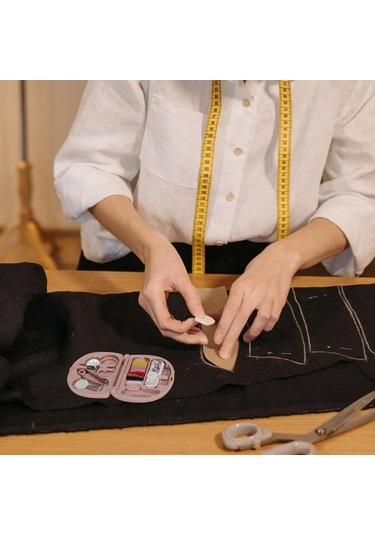 Çok Fonksiyonlu Mini Çanta Boy Seyahat Tipi Dikiş Seti Çok Renkli