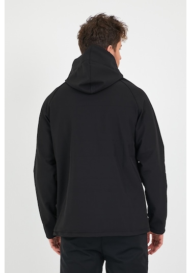 Genıus Store Erkek Mont Softshell Su Geçirmez Mont 4 Cepli-Siyah