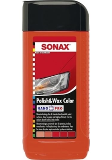 Sonax Renkli Nano Parlatıcı ve Koruyucu Cila Kırmızı 250 ML