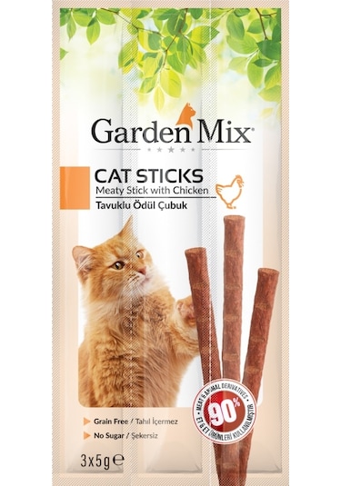 Garden Mix Tavuklu Kedi Ödül Çubuğu 3x5gr