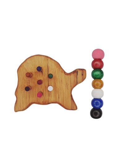 Boncuk Dizme Oyunu Ahşap Kaplumbağa