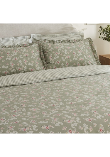 Karaca Home Carlo %100 Pamuk Tek Kişilik Nevresim Takımı Adaçayı