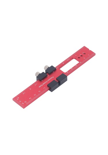 Symbee Alüminyum Ahşapçılık Cetveli 160mm, Kaydırmalı Durdurucu, Keskin Ölçekler, Hassas İşleme, Tahta İşleme Araçları