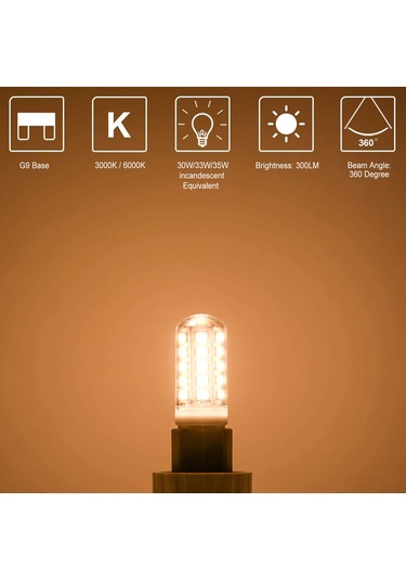 Skycity G9 Led Makyaj Ampulü 3w 3000k Islak Işık 33 Led 360 Derece Aydınlatma Ac220v Crı 80 Ra Sıcak Beyaz