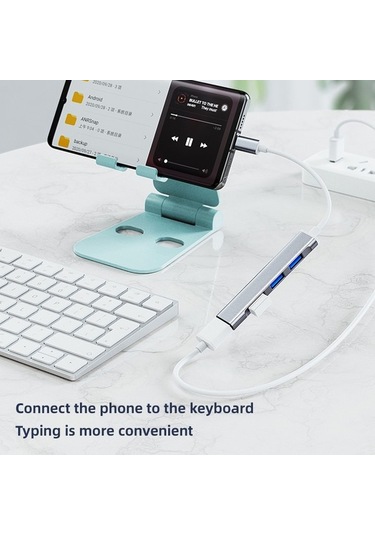 Venturemart 4 Port Usb Hub 3.0 Genişletici Tip C - Dizüstü Bilgisayar Aksesuarları Ve Macb İçin Usb Splitter