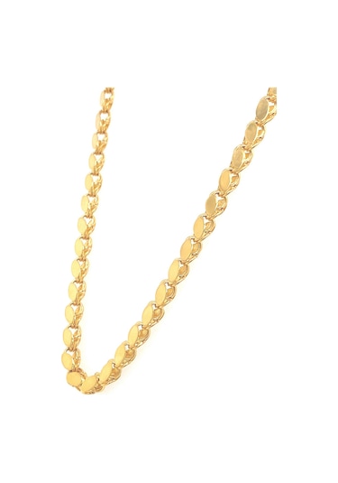 Zümrüt Sarraf 14 Ayar Altın Pullu Zincir Erkek Kolye