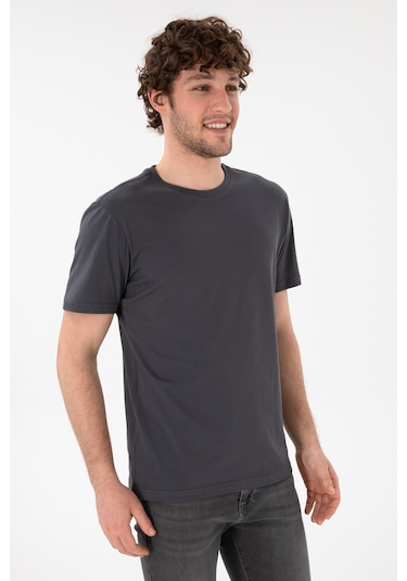 U.S. Polo Assn. Erkek Regular Fit Bisiklet Yaka Antrasit Basic Tişört 50305985-VR006 U.S. Polo Assn. Erkek Regular Fit Bisiklet Yaka Antrasit Basic Tişört 50305985-VR006