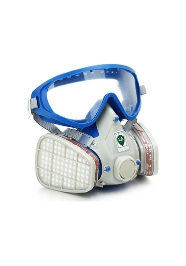 Trendooze Gaz Kapsamlı Boya Kimyasal Maskesi Ve Gözlük Seti