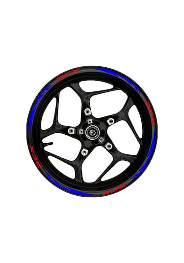 Pcx Kırmızı Yazılı Mavi Reflektif Pençe Şeritli
