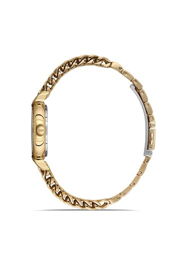 Dice Kayek Dk.1.ag1411.04 Taşlı Tasarım Çelik Kordon Çelik Kasa 5 Atm Suya Dayanıklı Altın Renk Kadın Kol Saati Altın