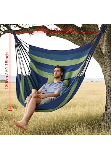 Elmpaly Büyük Siyah Çizgili Hamak Sandalye Dayanıklı Kumaş Kamp Sarkıt Salıncak Keyifli Outdoor Abanoz - Beyaz Elmpaly Büyük Siyah Çizgili Hamak Sandalye Dayanıklı Kumaş Kamp Sarkıt Salıncak Keyifli Outdoor Abanoz - Beyaz