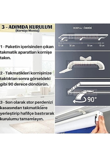 Kırık Beyaz Ekru Etek Dilimli Stor Perde Kırık Beyaz