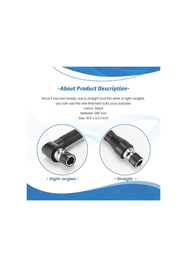 L Şeklinde 1/4 İnç Altıgen Anahtar Çift Başlı Dik Açı Tornavida Uçları