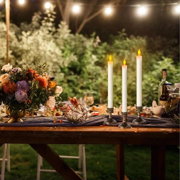 Fortunelane Retro Tabanlı Led Mum Işıkları, Sarı Yanıp Sönen 8'li Set, Şenlik Dekorasyonu İçin Mükemmel Çok Renkli Koyu Sarı Çok Renkli