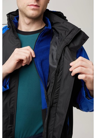 Gallium 3n1 Outdoor Parka - Su Ve Rüzgara Dayanıklı, Çıkarılabilir İç Astar Ve Çok Fonksiyonlu Mont Siyah