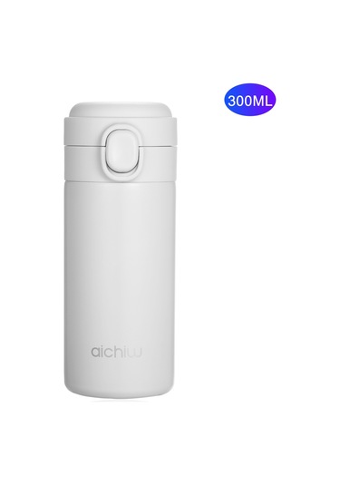 Kosona 304 Çelik Vakumlu Isı Saklama Bardağı 300ml Beyaz - Çift Katlı Isı Yalıtımı Ve Düşük Sızıntı, Seyahat İçin Tıkla Aç Kapağı Diğer