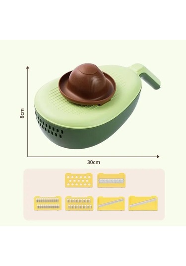 Altı-in-bir Çok Fonksiyonlu Mandolin Dilimleyici Patates İpek Rendesi Dilimleyici Sarı