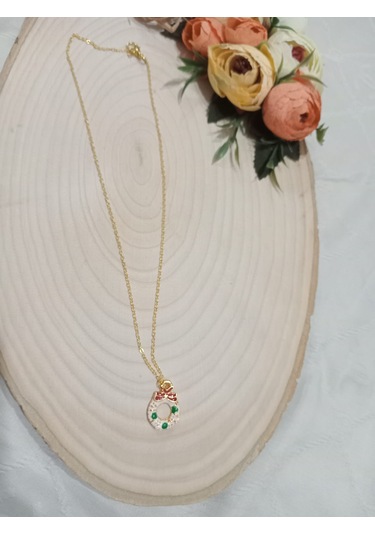 Yılbaşı Özel Çelik Kolye Beyaz