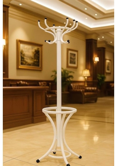 Lüks Tamamı Metal Portmanto Askılık Üreticiden Hol Antre Büro Ofis Öğrenci 100 Kg Taşıma Siyah