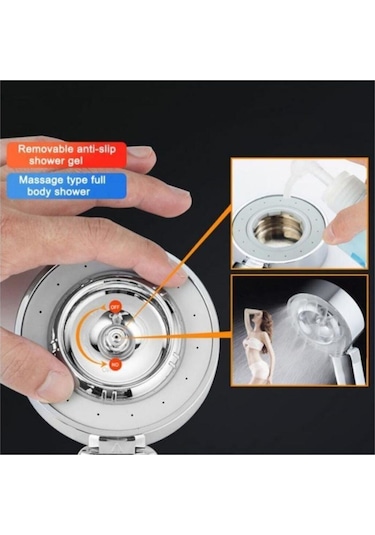 Yayke 3 Aşama Şampuanlı Sihirli Spa El Duş Başlığı Banyo Diğer