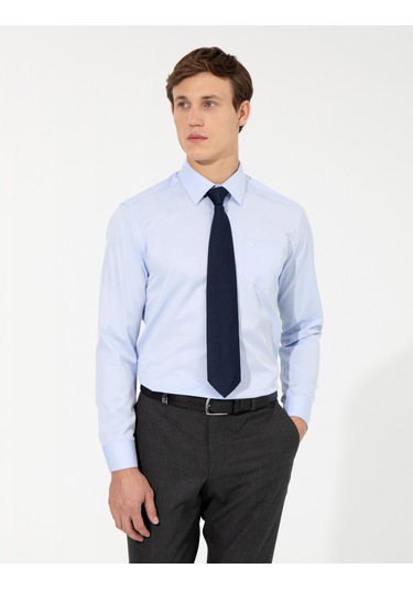 Pierre Cardin Erkek Açık Mavi Gömlek Basic 50258931-vr003 Açik Mavi