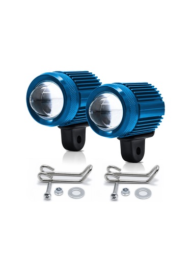 Xindoker Motor S7 Işık Lambaları 2 Adet Mavi - Beyaz/sarı/sarı+beyaz Işık Ve Strobe Modları, 60w 6000lm 9-80v