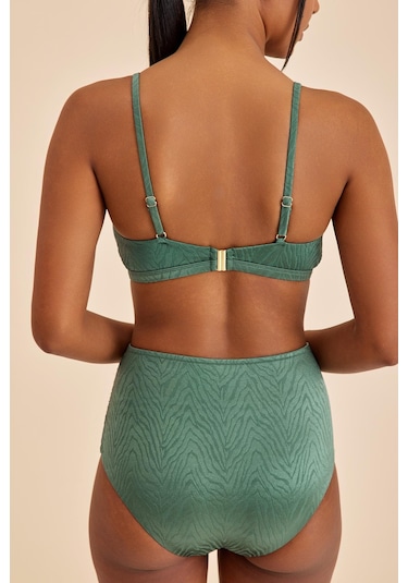 Bali Yeşil Yüksek Belli Toparlayıcı Bikini Alt Yeşil
