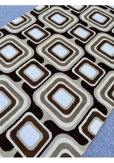 Saray Halı Klasik 11218 V 125x240 Kahve Krem Kesme Halı