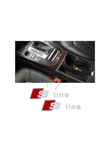 Audi S Line Direksiyon Vites Torpido Anahtarlık Logo Metalize 2 Adet