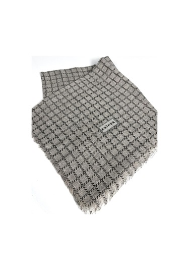 Eripek Desenli Flamalı Keten Eşarp- 06112 Açık Vizon