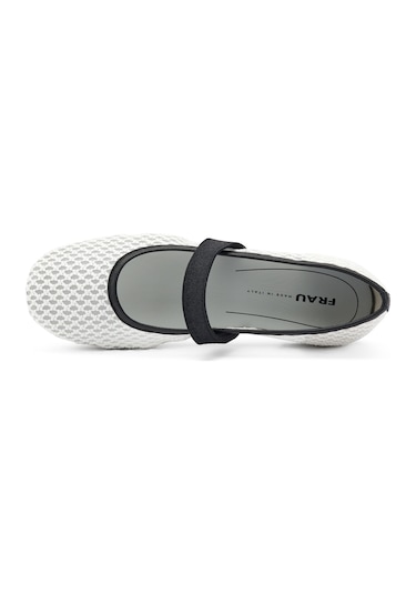 Avorio Babet Kadın 69x5 Frau Zanza Mesh Ballet Flats Avorio Beyaz - Siyah