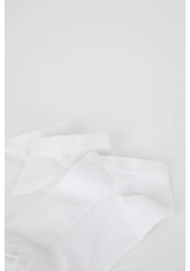 Defacto Kadın Pamuklu 3'lü Kısa Çorap T7370AZNSWT1 Beyaz