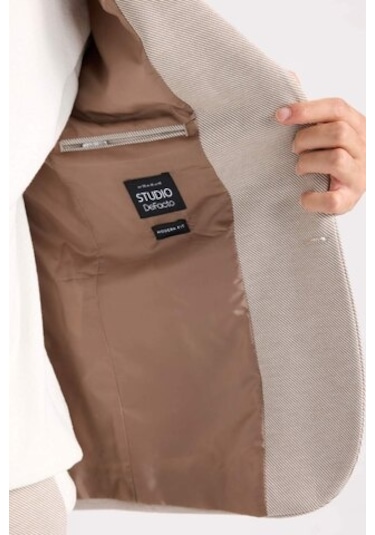 DeFacto Modern Fit Astarlı Düğmeli Blazer Ceket C5990AX24AUBG49 Bej