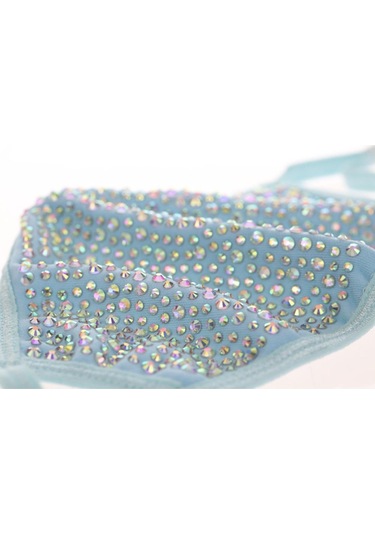 Fantezi Moda Yüz Maskesi Yeniden Kullanılabilir Payet Bling Glitter Rhinestones Filtreli