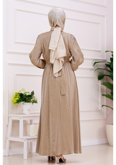 Kolu Volanlı Simli Alya Abiye-vizon-4868