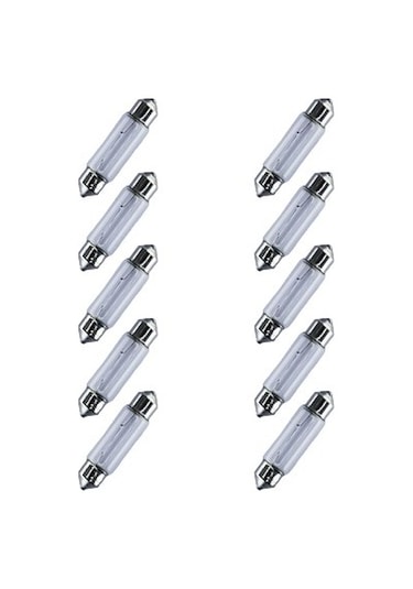 10 Adet 12V 10W Sofit Ampul 39mmX10mm
