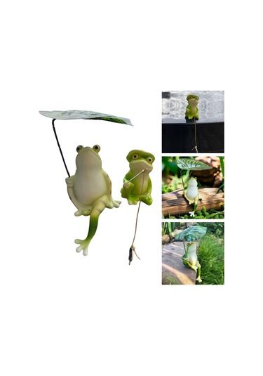 Suntek 2x Minyatür Kurbağa Heykelciği Sevimli Bahçe Çok