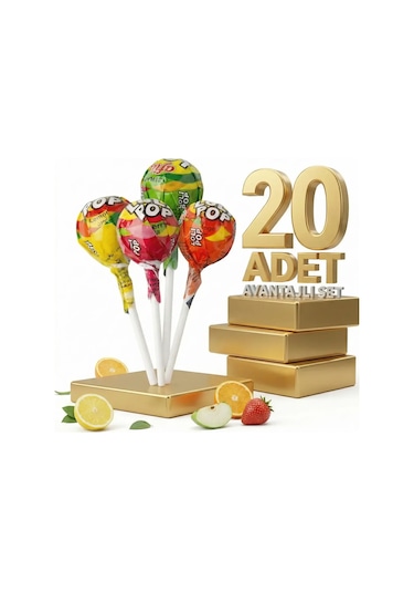 Afia Lolipop Meyve Aromalı Sert Şeker 20x10 Gr