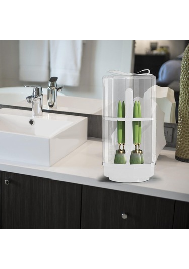 Suntek Makyaj Fırçası Kurutma Rafı Vanity Table White Için Beyaz