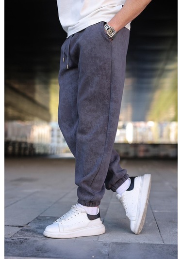 Füme Batik Desenli Jogger Eşofman Altı E6582 Füme