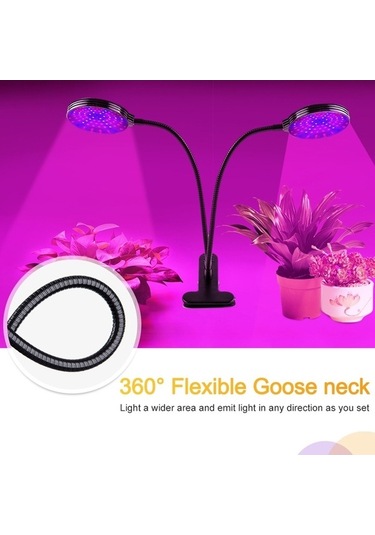 Tongxida 30w 2 Kafa Led Bitki Büyüme Lambası Kırmızı Mavi Spektrum 5 Hızlı Karartma Zamanlama Doldurma Işığı Diğer