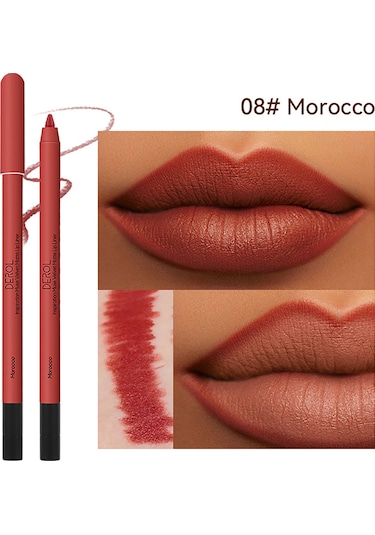 Folinda Derol Mat Ruj Ve Dudak Kalemi - Çok Fonksiyonlu, Uygulanması Kolay, Kalıcı Ve Su Geçirmez, Yeni Başlayanlar İçin Mükemmel - 08