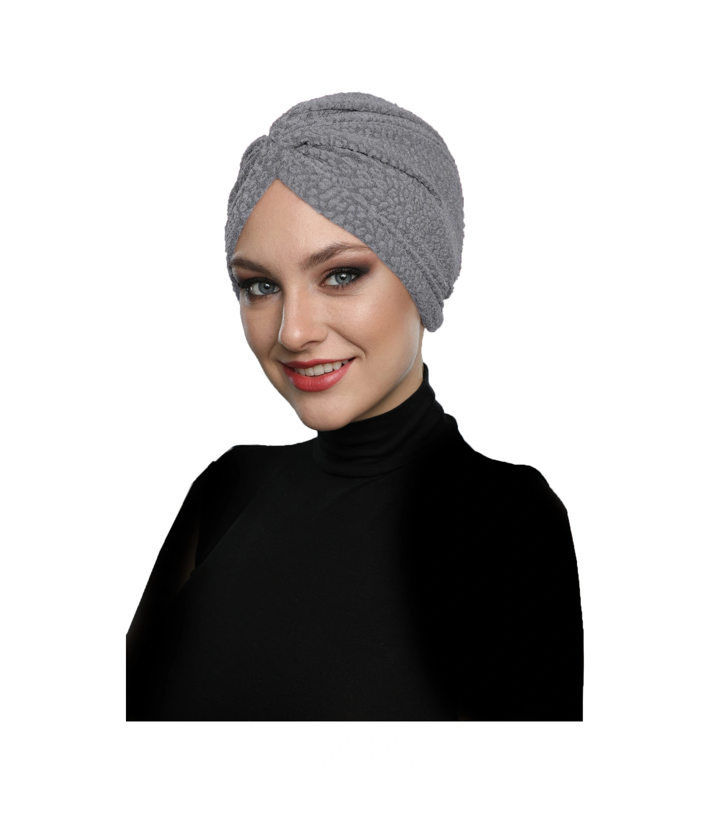 Brokar W Gri Hazır Türban Tesettür Bone Gri