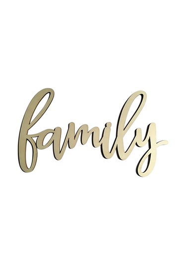 Monyee Klasik Ahşap "aile" Harf Dekoru, Ev Duvar Sanatı, Vintage Stil Duvar Sticker, Model 2 Çok Renkli