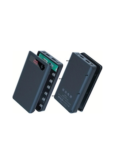 Honeybeeshop Beyaz L6 6 Hucreli 18650 Dıy Cikarilabilir Dis Kabuklu Tasinabilir Guc Bankasi Seti BEYAZ