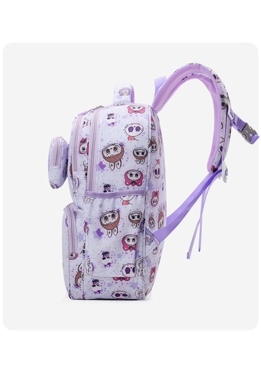 Snapbuy Büyük Hacimli, Hafif, Omurga Dostu, Labubu Seçenekli Okul Sırt Çantası Mor