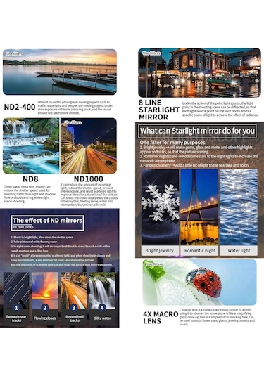 Konesam Xiaomi Mi 15ultra İçin 4x Makro Lens 67mm Fotoğraf Seti + Nd Gradyan Gri Filtre + Depolama Kutusu + Temizleme Bezi